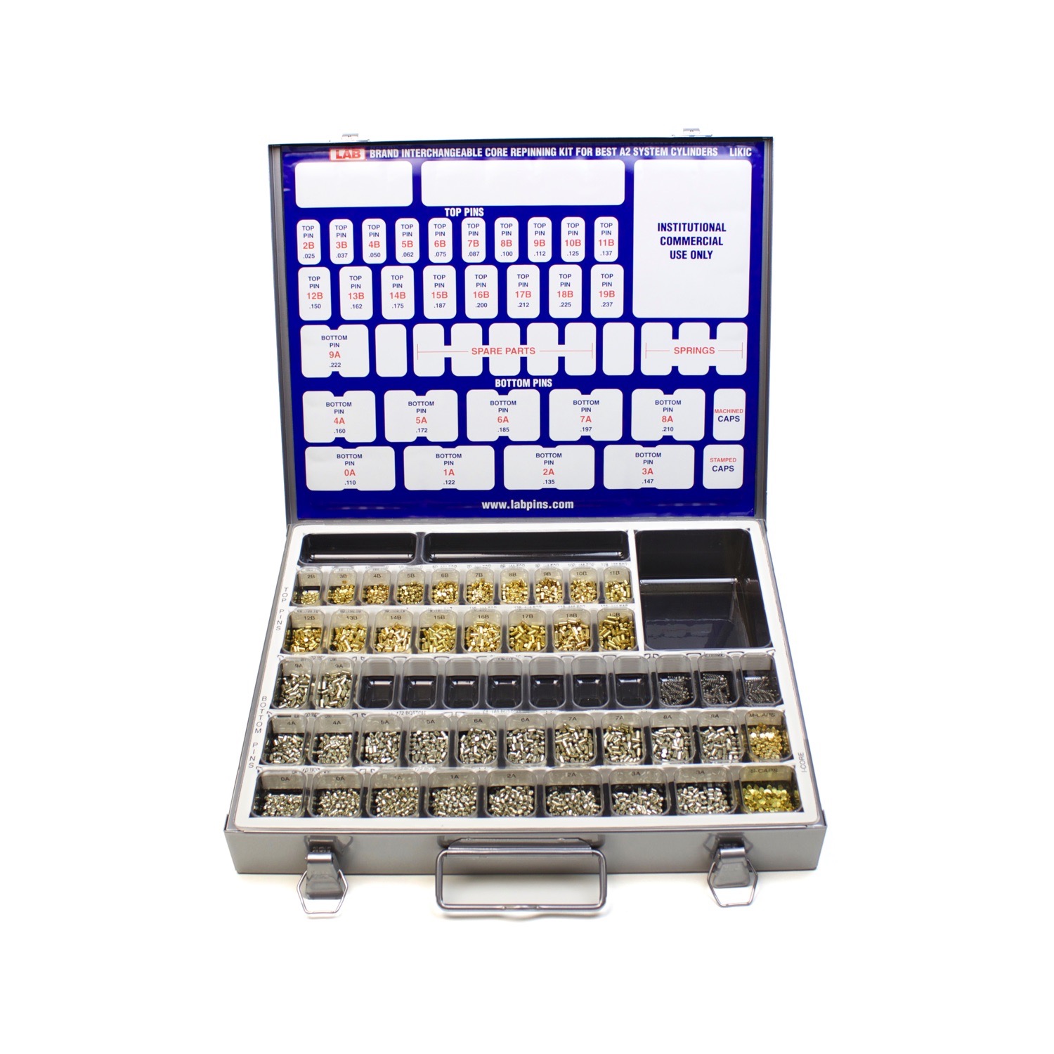 Lock Pin Refill Pack For Rekeying Pin Kits Using The Best IC Core A2 System.